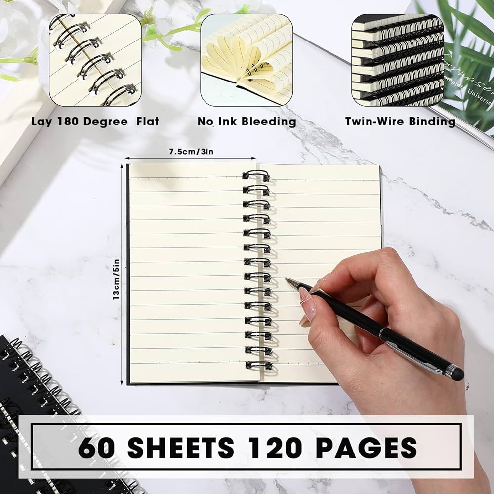Amazon.com : Jutom 100 Pcs Small Spiral Notebooks Memo Pads